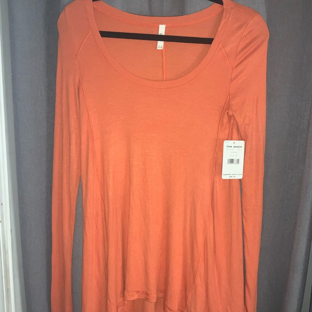 Free People Orange Long Sleeve Thermal XS NWT